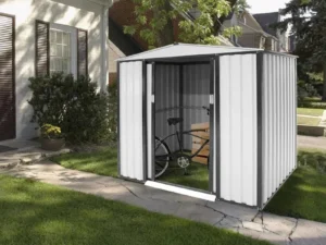 6x4 Galvanized Steel Storage Shed with Lockable Doors