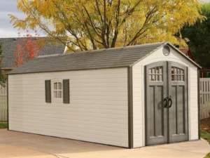 DuraMate 8x20 Plastic Storage Shed with Double Doors